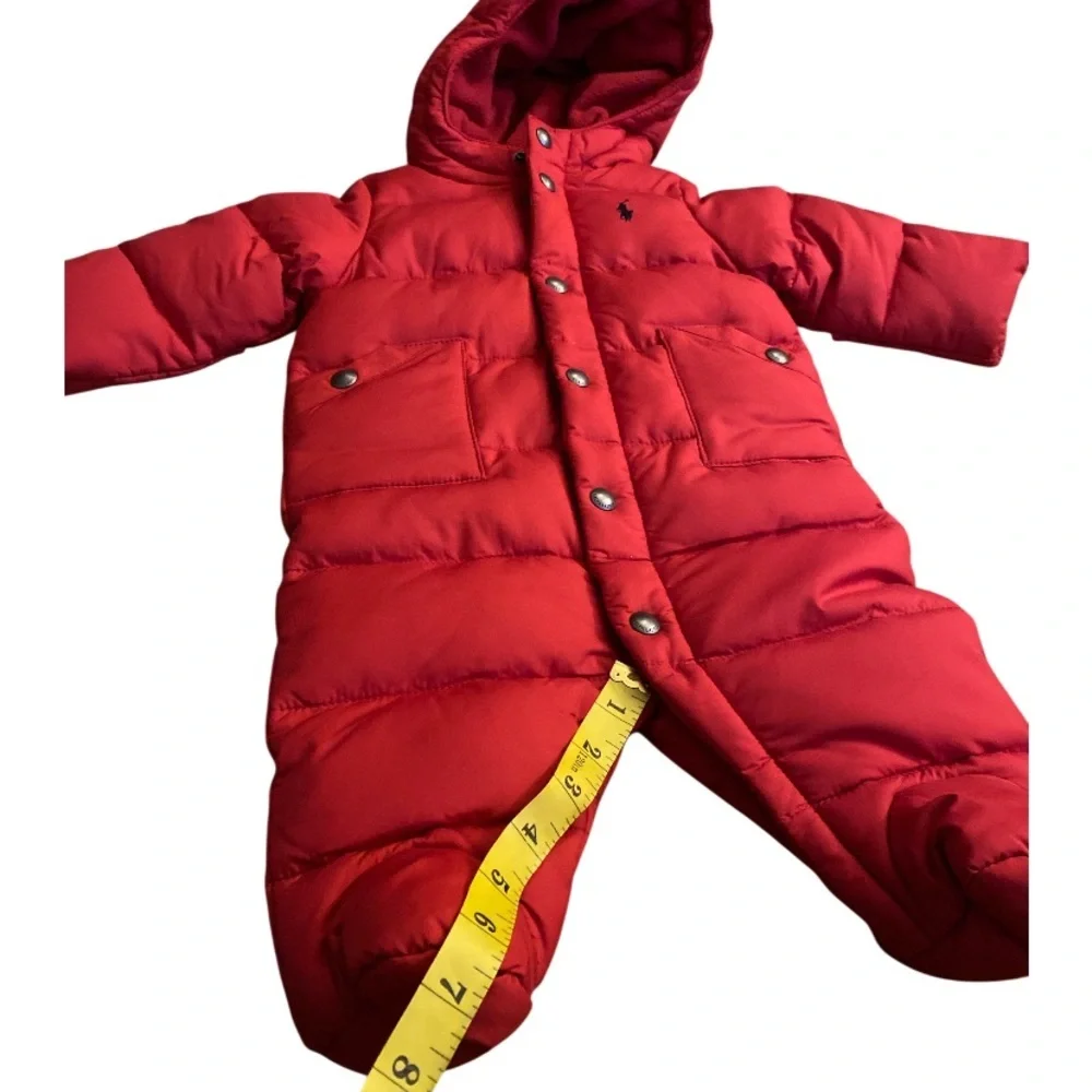 NWOT Ralph Lauren Red Baby Snowsuit size 3 M